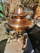 VINTAGE SAMOVER ANTIQUE COPPER  BRASS TAP HOT WATER URN