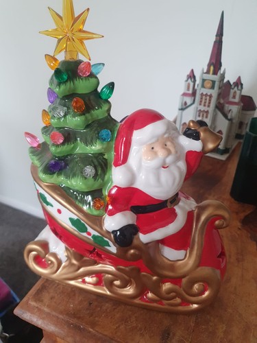 Christmas light santa - light,