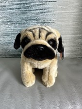 Living Nature Pug Puppy 16cm Valentines Day Gift Cuddly Soft Dog Teddy Plush