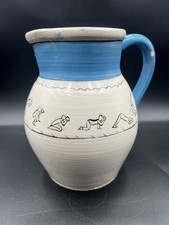 A Mid Century Hand Painted