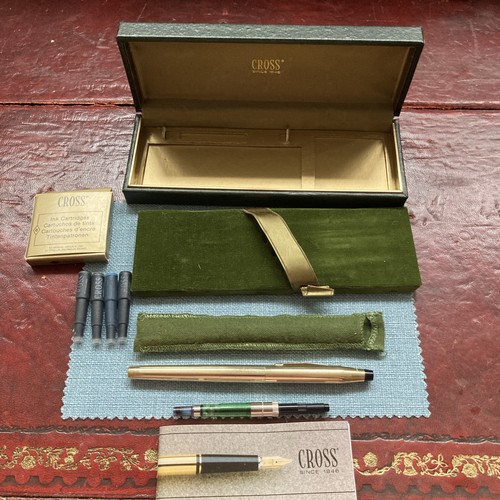 14ct gold nib cross fountain - 14ct,