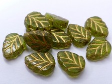 10 (mm) CZECH GLASS LEAF DROP