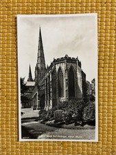 Lichfield Cathedral From East Real Photo Vintage Postcard B & W P829