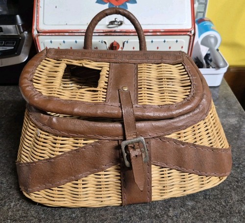 Vintage wicker leather - vintage,