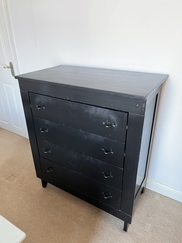 Black painted solid wood - black,