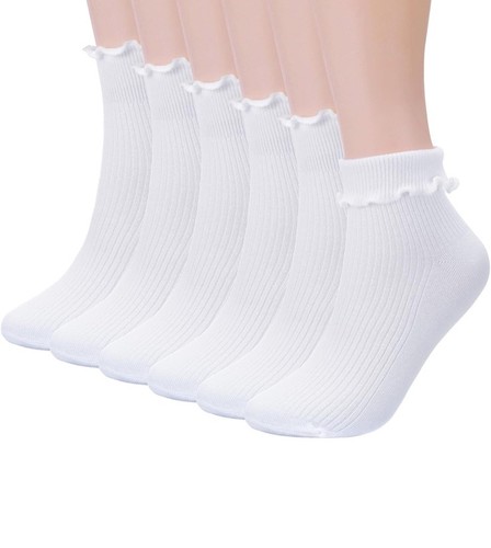 Pairs womens frilly ankle - pairs,