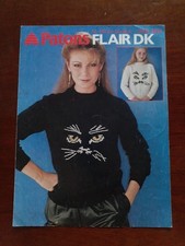 Patons DK Knitting Pattern No 1925 Ladies Cat Pattern Sweater 30 - 40" Chest
