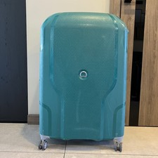 DELSEY PAIRS Blue/Green Clavel Expandable Large Suitcase 82cm Recycled Material 