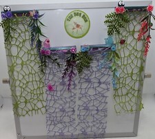 Jumping spider climbing ledge, platform, decor, accessories. praying mantis 