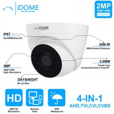 IDOME CCTV HOME SECURITY DOME CAMERA 2MP FULL HD OUTDOOR IR NIGHT VISION 4 IN 1