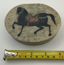 Horse Oval Stone Trinket Box
