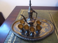Vintage Mini Brass Tray Jug &