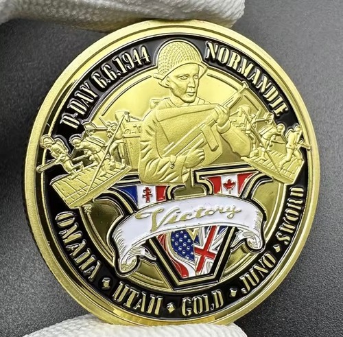 Normandy landing gold - gold, coin