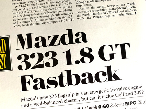 Mazda 323 fastback - 1.8,