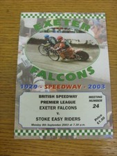 2003 speedway programme - 08/09/2003,