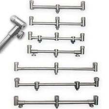 LFS Stainless Steel Buzz Bar Carp Fishing Tackle 20cm 30cm 2 + 3 Rod Adjustable