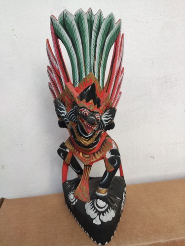 Garuda sculpture carved - garuda, wood