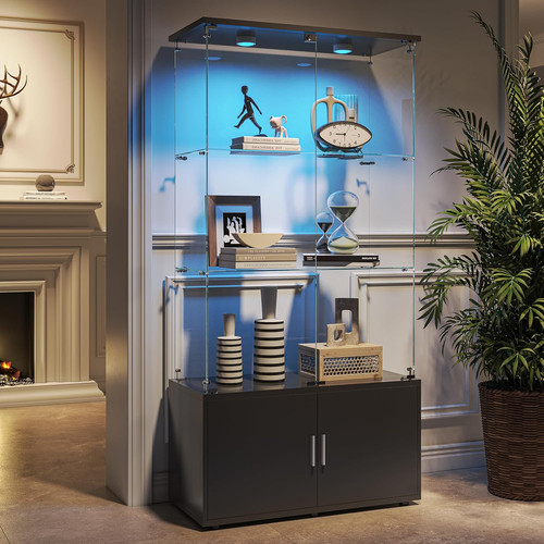 Tall display cabinet with - 64'',