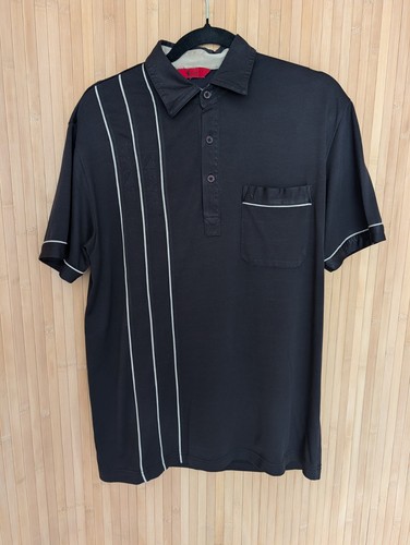Gabicci retro mens black polo - gabicci,