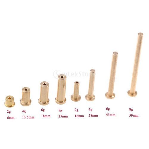 8pcs brass shaft tip swing - brass,