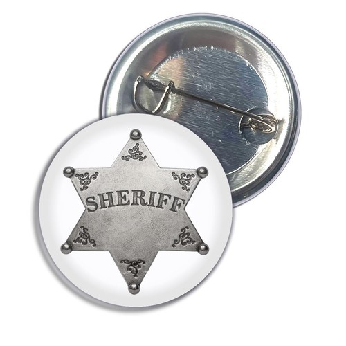 Sheriff badge button - badge,