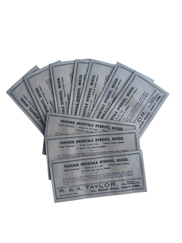 Vintage paper seed packets