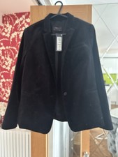 BNWT M & S Black Velvet Fitted
