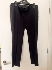 Zara Womens Navy Capri Trousers - Size XXL - 16 R Elasticated waist, smart wear