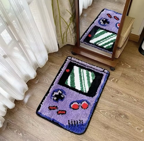 Retro gaming console rug - retro,