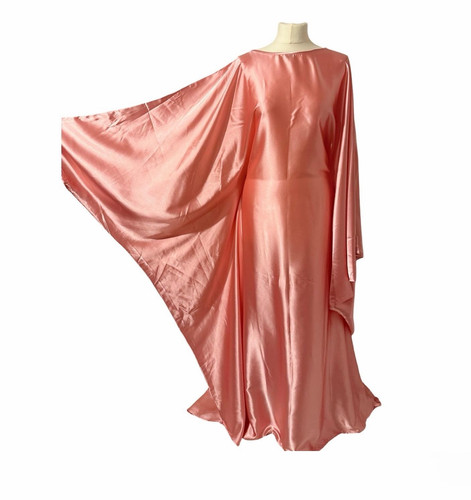 Women pink silk kaftan - women's,