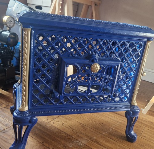 Antique art deco wood burning