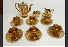 Wade of England super luxurious 18k gold laqured Lustre Tea set, 1950's 👌