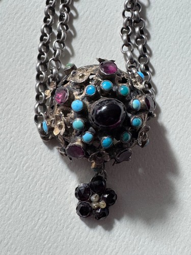 Antique necklace 800 fine - necklace,