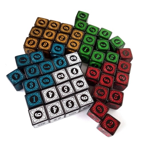 Black dice set - black, 10
