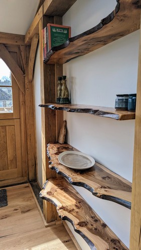 Elm live edge shelves custom - elm,