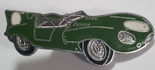 Classic Jaguar D-Type Racing Car Enamel Pin badge 43x16mm Race Car. Tail Fin Jag