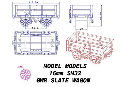 Gwr ton slate wagon - ton, generic