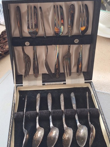 Vintage angora teaspoons - 6,