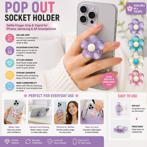 Pop out socket - pop,