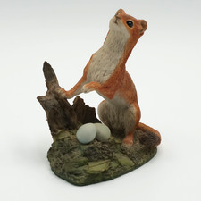 Vintage Crown Staffordshire Fine Art Figurines Reddish Brown Weasel Handpainted