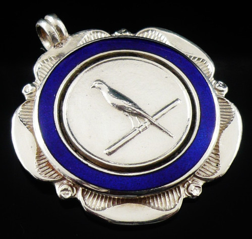 Sterling silver enamel pocket - silver,
