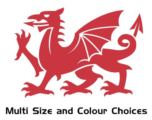 Welsh dragon sticker decal - welsh, car