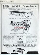 Appleby & Co Scale Model Aeroplanes Advert - Original Small 1925 Print
