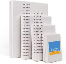 Blank Artist Canvas Art Board Plain Painting Stretched Framed White Large Small