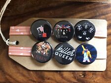 Queen Rock Band We Will Rock You Freddie Mercury - Button Pin Badge Set