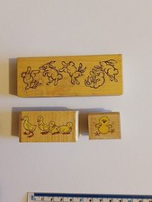 3 Easter Rubber Stamps Bunny