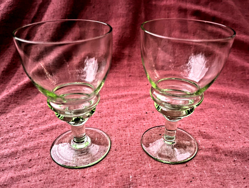 Pair vintage art deco green - pair,