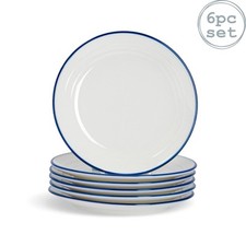 6x White Farmhouse Side Plates