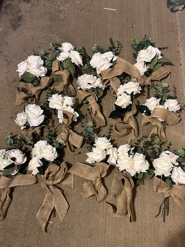 Handmade hessian floral - 14,