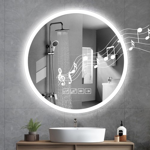 Round led bathroom mirror - led, with